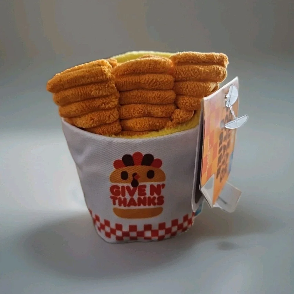Bark Box Squeak Potato Fries Plush Squeaky Crinkle Dog Toy S 0-20 Lbs NEW